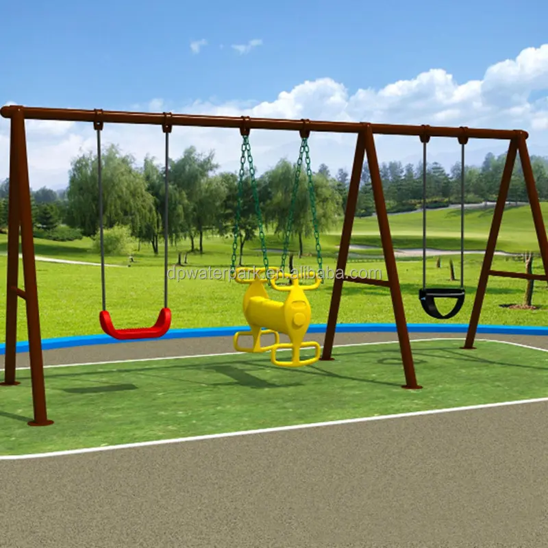 Cheap price children park outdoor games play equipment multiplayer swing set for sale