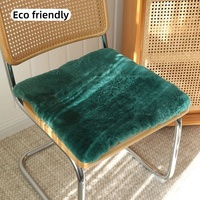 Échantillon de support pour la vente en gros : Coussin de siège carré personnalisé en peau de mouton véritable et naturelle, en fourrure de mouton, directement de l'usine