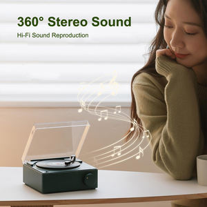 Adornos de Decoración para el Hogar, Gramófono Retro, Altavoz con <span class=keywords><strong>Disco</strong></span> Giratorio, Reproductor de Vinilo Retro, Altavoz - Product Image 2