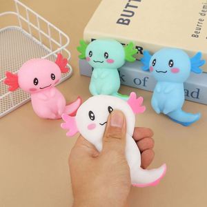 <b>Creative</b> Rubber Stress Relief Tool Cute Salamander Children's Hand Squeeze <b>Gift</b> Slow Rebound Small Toy Axolotls - Product Image 3