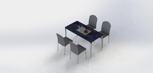 Tavolo da Pranzo Rettangolare di Lusso Moderno per Ristorante e Famiglia, in Marmo e Fibra di Legno a Media Densità, Arredamento per Casa - Product Image 2