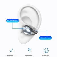 Headset Nirkabel Model Jepit Telinga YX08 Baru dengan Peredam Kebisingan Aktif (ANC), Tahan Air IPX5, Kontrol Suara, NFC, Tak Terlihat