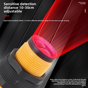 Cho M18 24V ba dây NPN/PnP hồng ngoại khuếch tán phản xạ quang điện cả<span class=keywords><strong>m</strong></span> biến E3F-DS30C4 chuyển đổi thường <span class=keywords><strong>m</strong></span>ở/bình thường - Product Image 3