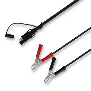 1.5Ft 12V 2Pin Quick Disconnect Kabel 7.5A Zekering 16AWG Sae Alligator Clip Elektrische Power Connect Plug Cord Met Batterij klem