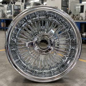 גלגלי EVOR כרום 14x7 זניט חישוקי חישורים צמיג קיר לבן - Product Image 5