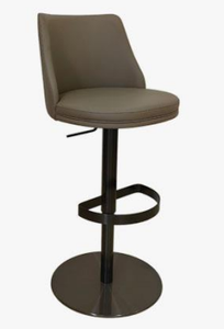 High-end custom commercial furniture modern style nightclub bar <b>stools</b> and chairs luxurious <b>leather</b> adjustable height metal - Product Image 4