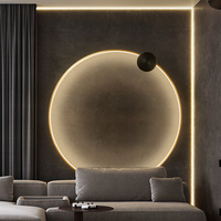 Creative lumière luxe minimaliste salon mur arrière chambre entrée ronde ambiante applique murale