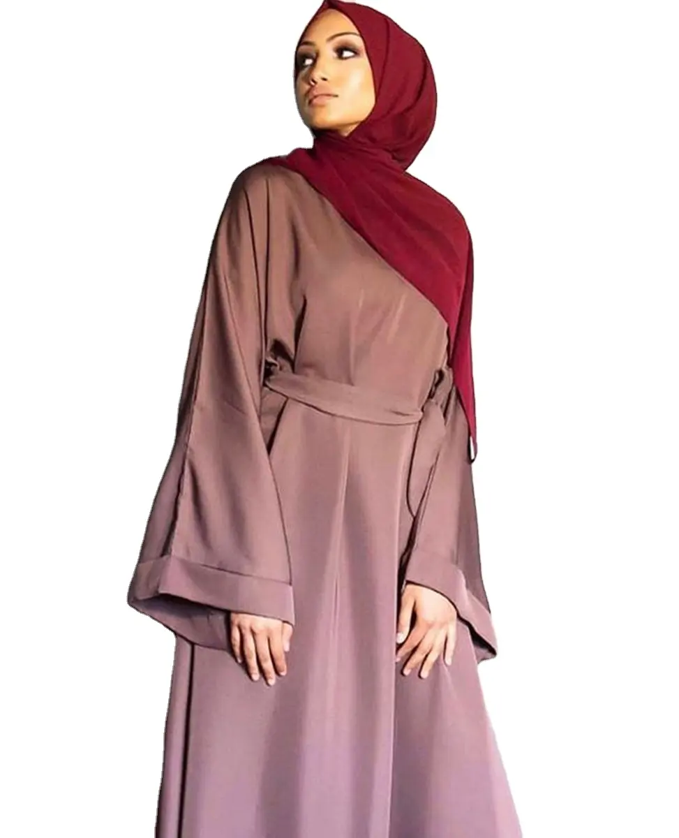 Islamitische Abaya Groothandel Kaftan Jurk Plus Size Islamitische Kleding Bescheiden Moslim Jurken Eenvoudige Abaya Vrouwen Islamitische Kleding