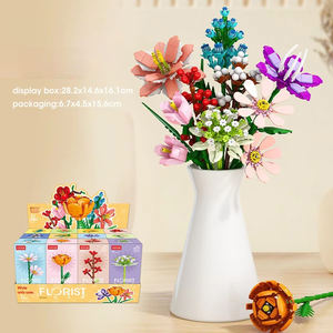 Blocs <span class=keywords><strong>de</strong></span> construction créatifs DIY 2026 pour la décoration <span class=keywords><strong>de</strong></span> bouquets <span class=keywords><strong>de</strong></span> plantes, fleurs gerbera, lys, camélia, modèle <span class=keywords><strong>de</strong></span> briques, jouets cadeaux pour filles - Product Image 1