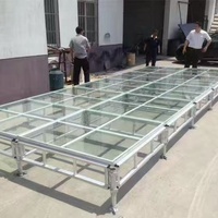 Scène mobile ronde en aluminium pour l'extérieur, plateforme de scène en contreplaqué portable, scène Layher circulaire à vendre