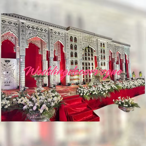 Latest Silver Mandap for <b>Night</b> Weddings Amazing Stage for All Type Wedding New Latest Design Wedding Mandap - Product Image 5