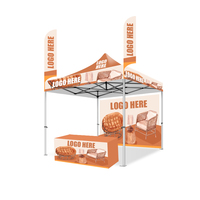 3x3m Outdoor Schnellaufbau Logo Individuell Bedruckter Pavillon für Partys 600D Oxford Regenfest Stabiler Aluminiumrahmen Faltbares Zelt
