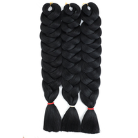 Extensions de cheveux synthétiques Yaki bouclés légers et doux, 165g, pour tresses afro longues, paquet vert, tresses jumbo, trame simple, vente en gros
