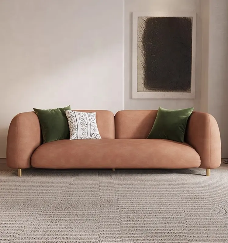 Conjunto de sofás, móveis, sofá de luxo para sala de estar, sofá combinado interno, sofá de sala de estar, sofá bege personalizado