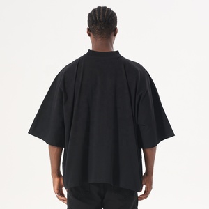 300g Heavyweight Hip Hop Loose Thick Collar Boxy Fit <b>Tshirt</b> Custom High Quality Oversized t Shirt for Men - Product Image 3