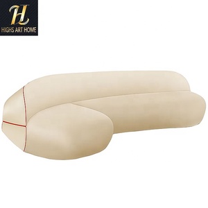 HIGHS ART Bestseller - Meubles de design italien - Canapé moderne de luxe incurvé - Canapés en cuir véritable - Canapé rouge pour villa - Product Image 3