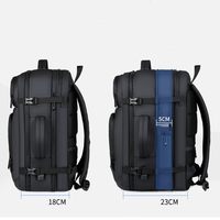 Sac à dos pour ordinateur portable 17 pouces de grande capacité Sac de voyage étanche en nylon Port de charge USB Caractéristiques antivol pour hommes Collège