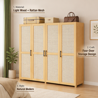 Armoire de rangement multifonctionnelle en bambou moderne et simple, convertible en atelier, pour la maison, la chambre à coucher, pour suspendre les vêtements