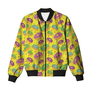 Meilleures ventes de blousons bombardiers longs au design classique Variété à la mode avec veste à sublimation à chaud avec logo à l'avant - Product Image 3