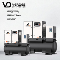 Compresseur d'air à vis 10kw 2000l 4in1 avec sécheur compresseur d'air à vis rotatif industriel pour l'industrie générale du travail du bois