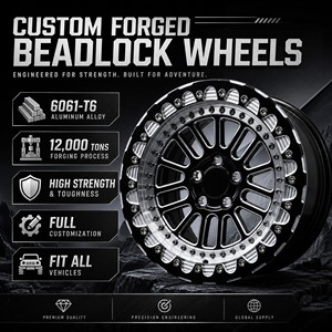 Rines Todoterreno Forjados Personalizados <span class=keywords><strong>de</strong></span> 17-22 Pulgadas con Beadlock, 6x135 6x127 6x139.7, para Ford F150, RAM 1500/2500, Explorer - Product Image 2