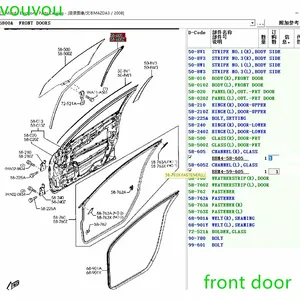 VOUVOU Goma de canal de vidrio de cuerpo de puerta de 2008 para <span class=keywords><strong>Mazda</strong></span> <span class=keywords><strong>3</strong></span> 2013-BL <span class=keywords><strong>Sedan</strong></span> 4 puertas con 1 año de garantía - Product Image 5