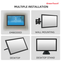 GreenTouch, monitor de pantalla táctil industrial Full HD de 15,6 pulgadas, pantalla táctil IR para máquina de autoservicio, quiosco, señalización digital
