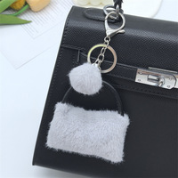 Porte-clés en peluche, mini sac à main, breloque en fausse fourrure, pendentif de sac, mignon, doux, Kawaii, vente en gros, personnalisé, OEM, ODM