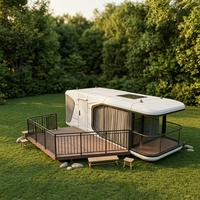 Capsule spatiale solaire autonome Apple Cabin, maison préfabriquée intelligente modulaire pour glamping sauvage et complexes hôteliers