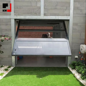 <span class=keywords><strong>Porte</strong></span> <span class=keywords><strong>de</strong></span> <span class=keywords><strong>garage</strong></span> verticale à double battant en aluminium et verre, style moderne, résistante au vent, avec surface finie - Product Image 1