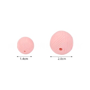 2PCS Haute Qualité Fil <span class=keywords><strong>Boule</strong></span> Forme Silicone <span class=keywords><strong>Aiguille</strong></span> à Tricoter Bouchon Top Point Protecteurs Aiguilles Fil Outils - Product Image 4