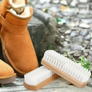 多功能抛光皮革橡胶麂皮护理清洁运动鞋磨砂刷木柄鞋刷