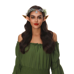 Diadema <span class=keywords><strong>de</strong></span> Flores Hecha a Mano para Boda, Tocado <span class=keywords><strong>de</strong></span> Hada con Cristales, Accesorio <span class=keywords><strong>de</strong></span> Disfraz <span class=keywords><strong>de</strong></span> Elfo Renacentista para Mujer - Product Image 1