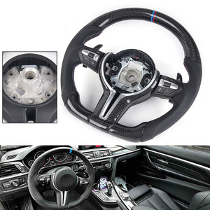 Volante deportivo de fibra de carbono BMW para F01 F06 F10 F11 F20 F21 con diseño de 3 radios - Product Image 3