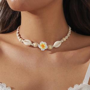 <span class=keywords><strong>Collier</strong></span> en corde tressée en macramé avec perles de coquillages faites à la main pour femmes, vente en gros LC20260116 - Product Image 1