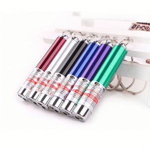 Pointeur laser LED, jouet interactif pour chat, lumière rouge USB, souris électrique pour chat, jouets pour chat avec porte-clés en métal - Product Image 2