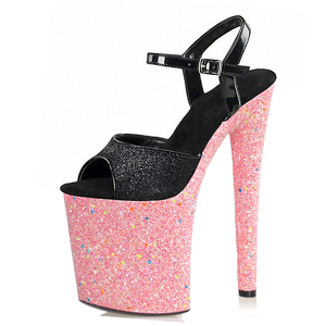 Sandali con Tacco Alto 20 cm Scarpe da Sposa con Plateau Tacco 8 Pollici Sexy per Pole Dance e Nightclub - Product Image 5