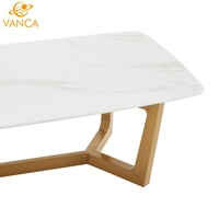 Table basse en pierre microcristalline de style italien, luxe léger, haut de gamme, plateau en marbre, design moderne et minimaliste, meubles pour la maison