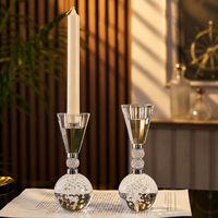 Porte-bougie en cristal de luxe de style nordique - Design créatif, aromathérapie, accessoire photo, décoration d'intérieur pour salon, table à manger