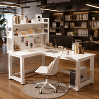 Ensemble de chaise de bureau Esports et bureau d'angle en L pour ordinateur, étude et apprentissage, style simple, moderne, minimaliste, en bois, pour la maison, la chambre et le bureau