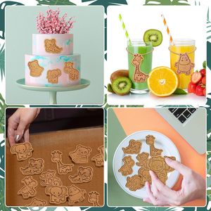 8 miếng khuôn cắt bánh quy động vật rừng 3D tem bánh quy trẻ em - Product Image 6