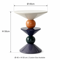 Table basse moderne haut de gamme de style français contemporain suspendue, minimaliste, en 2 parties, en fer durable et écologique pour salon