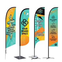 Drapeaux publicitaires personnalisés en polyester imprimés par sublimation avec logo, tailles ajustables pour entreprises