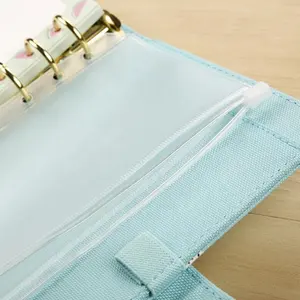 透明A5活页笔记本袋PVC拉链袋防水文件包名片拉链收纳袋