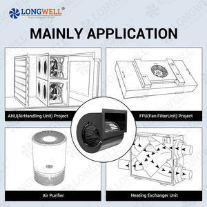 Longwell ec 133 מ "מ מסחרי קדימה centrifugal מאוורר כפול inlet אוויר צנטריפוגלי קירור וייבוש - Product Image 5