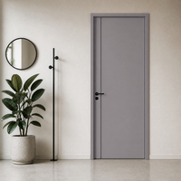 Porte intérieure en aluminium OEM, en alliage d'aluminium, facile à nettoyer, sans peinture, pour l'école, le dortoir, le laboratoire, la cuisine
