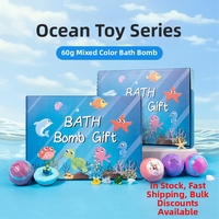 Ensemble de Boules de Bain Effervescentes en Plastique en Forme d'Ours 60g*12 Pièces, Coffret Cadeau de Bain pour Enfants, Jouets de Bain Éclatants