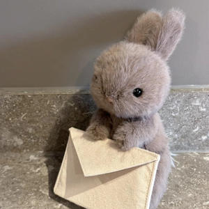 Peluche lapin messager mignon JE britannique, poupée facteur, enveloppe, lettre d'amour, Bugs Bunny, jouet en peluche, Saint-Valentin - Product Image 4
