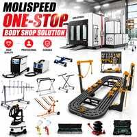 MOLISPEED Ensemble complet d'atelier tout-en-un : banc de travail automobile et cabine de peinture infrarouge électrique avec kit d'outils complet