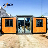 Maisonnette préfabriquée moderne de luxe extensible en conteneur de 20 pieds ou 40 pieds, type « Granny Flat », 2 chambres, pour les marchés des États-Unis, d'Australie et du Canada